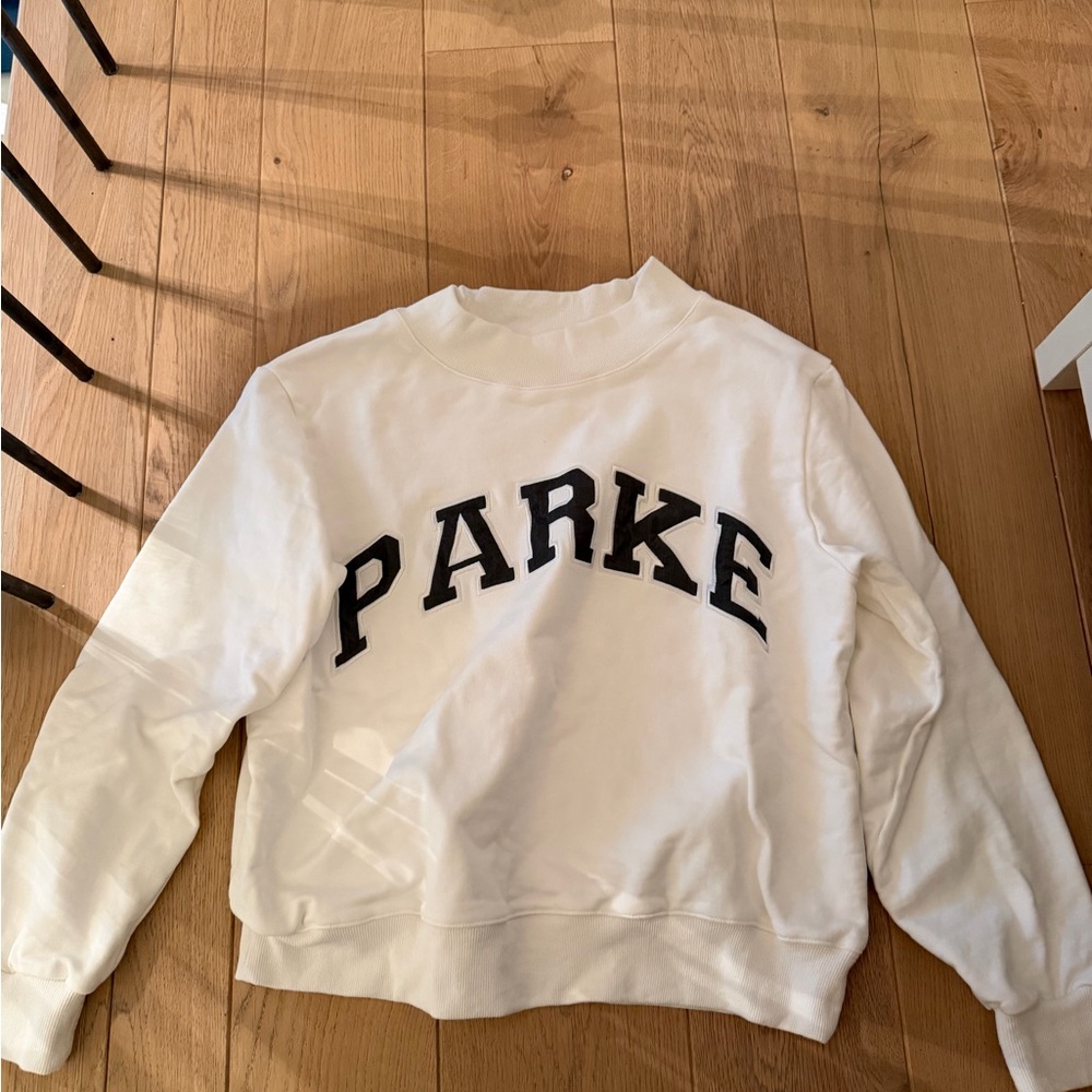 Parker Women's Classic White Crew Neck Sweater
